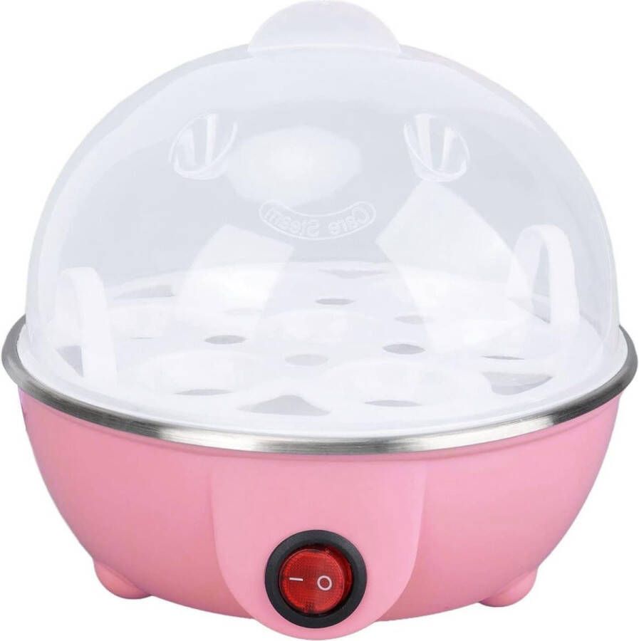 Elektrische Snelle Eierkoker met Automatische Uitschakeling Zacht Gekookte Eieren Stroper Omeletmaker Antidroogbranden Eierstroper (Roze)