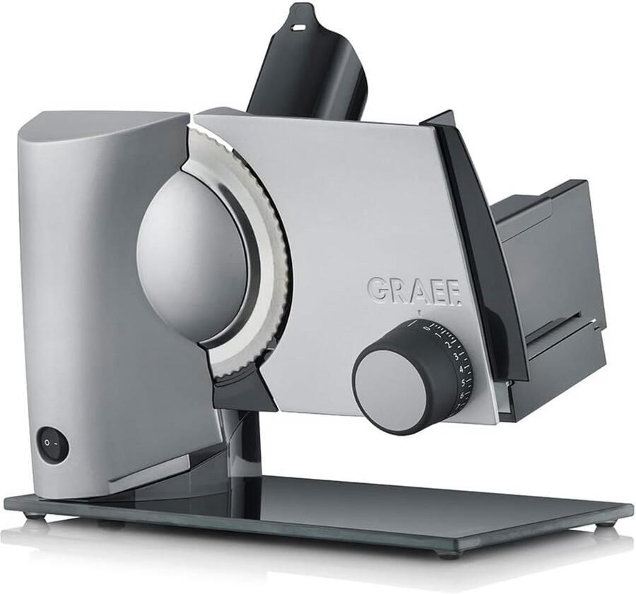 Elektrische Snijmachine Allessnijder Keuken Brood Kaas Vlees Volledig Metaal Kantelbaar 170mm Mes Zilver