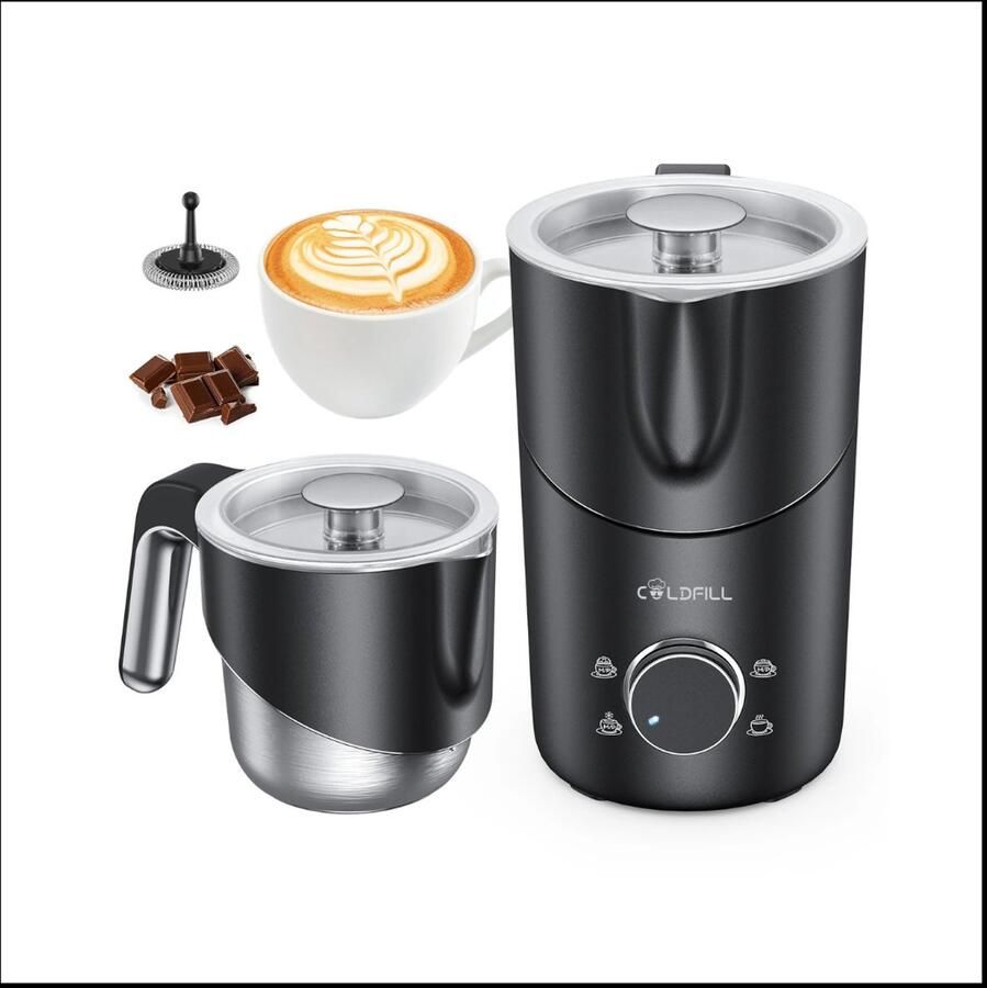 Elektrische Split-Type Melkopschuimer – 6-in-1 Automatische Warme & Koude Melkschuimmaker – Voor Koffie Cappuccino en Latte