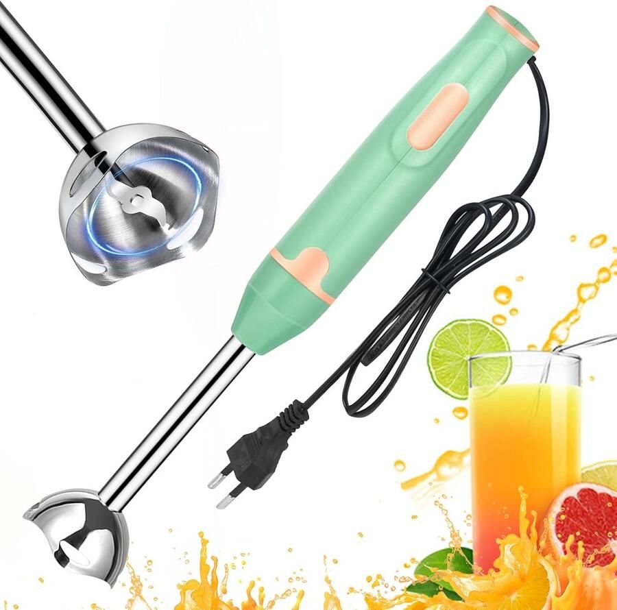 Elektrische staafmixer 400 W pureerstaaf snelheden roerstaaf roestvrij staal voor babyvoeding soep smoothies puree saus handblender