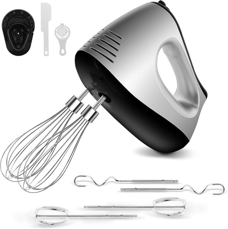 Krachtige Elektrische Staafmixer met 5 Snelheden en Turbo Functie Inclusief Complete Accessoireset