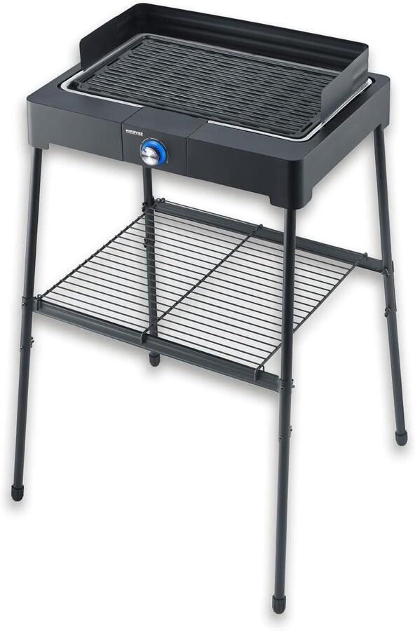 Elektrische Staande Grill Balkongrill Buiten Koken Snelle Opwarmtijd 44.5 x 26 cm Zwart