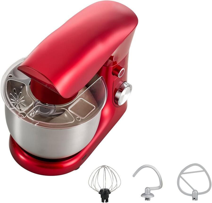 Elektrische Standmixer 4 2 L Keukenapparaat 1500W Deegmixer met 10 Snelheden en Pulsfunctie Kantelbaar Kopontwerp Inclusief Roestvrijstalen Kom Deeghaak Garde en Klopper voor Bakken Mixen Kloppen en Kneden