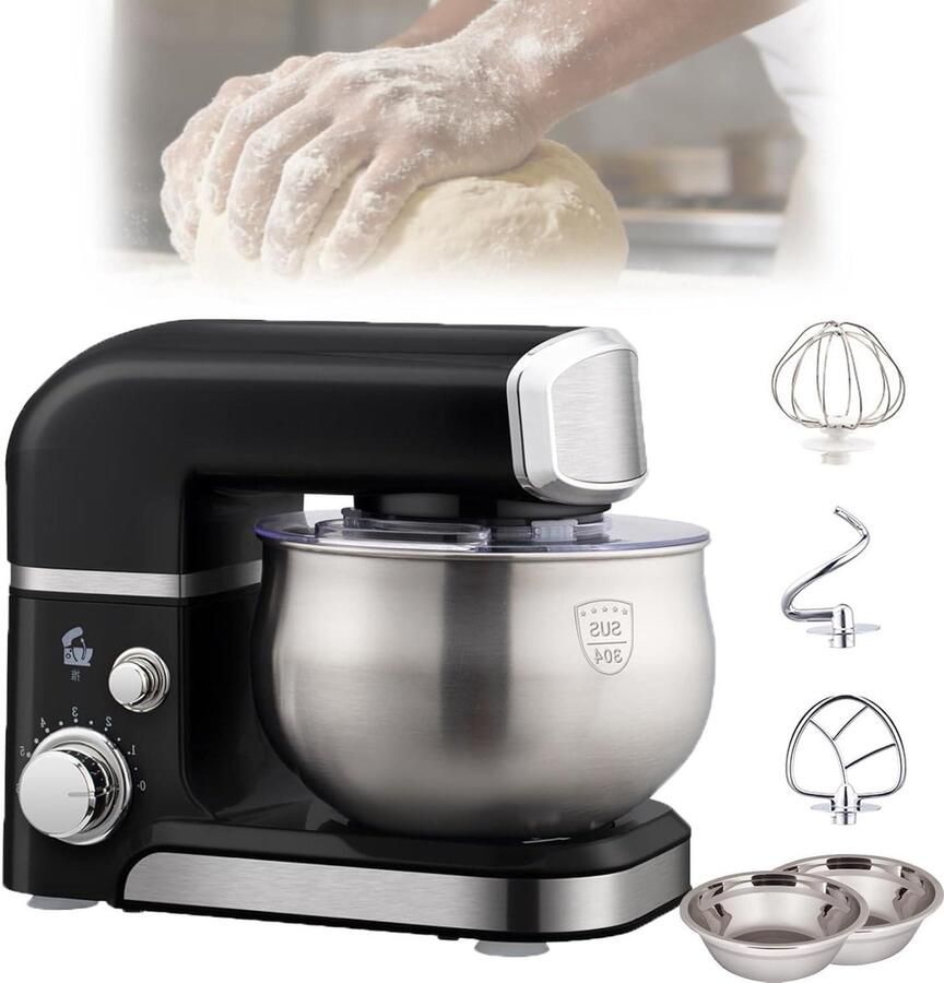 Elektrische Standmixer Keukenmachine Mengmachine Thuis Bakken Koken 6 Snelheidsstanden 3.5 Liter Kom Wit