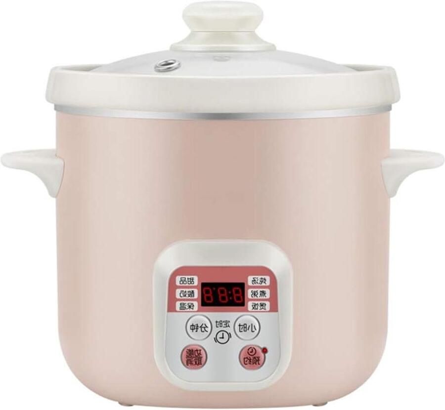 Elektrische Stoofpan Slowcooker Keramiek Maaltijden Bereiden Vaatwasserbestendig 1.8 Liter Wit