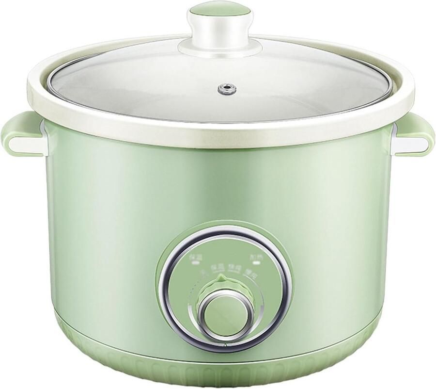 Elektrische Stoofpan Slowcooker Stoofpot Langzaam Garen Keramische Binnenpan 3 Liter Wit