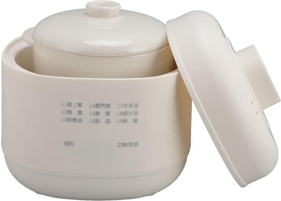 Elektrische Stoofpot Anti-droge Verbranding Kleine Slowcooker Mini Braadpan met Timerdeksel voor Thuisrestaurant Keuken Soep Koken