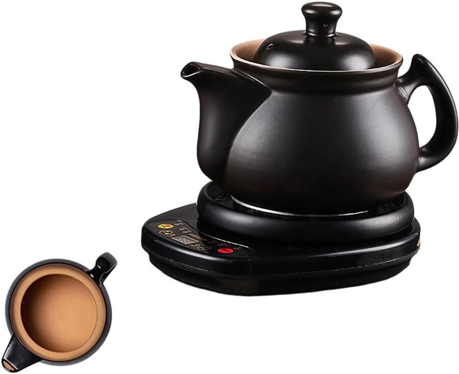 Elektrische Stoofpot Automatische Soepmaker Kruiden Trekken Keramische Binnenpan 4.5 Liter Wit