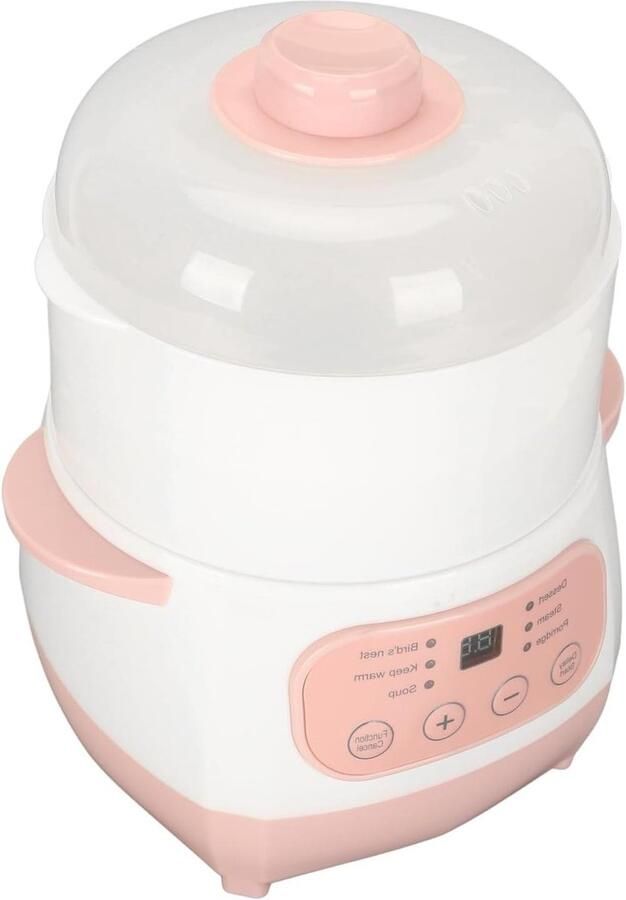 Elektrische Stoofpot Slowcooker Langzaam Koken Intelligente Tijdsafspraak 1 Liter Wit