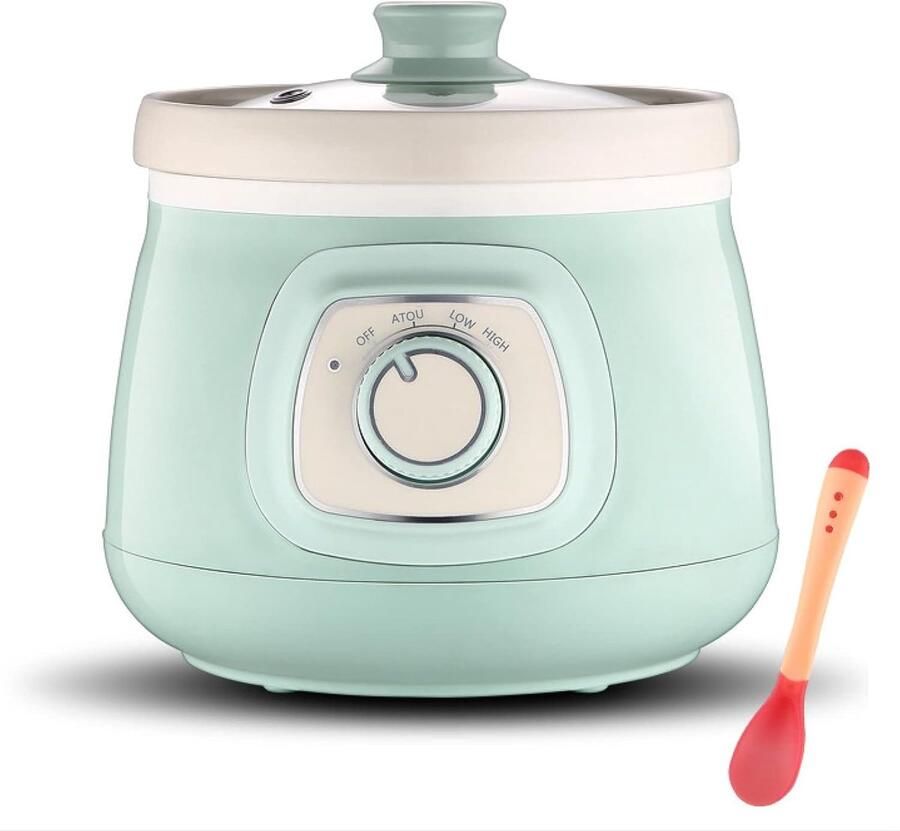 Elektrische Stoofpot Slowcooker Multicooker Gezonde Maaltijden Bereiden 10 Uur Vooraf In Te Stellen 1.5 Liter Wit