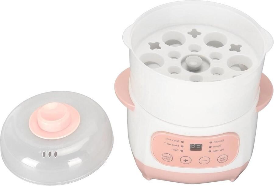 Elektrische Stoofpot Soepmaker Kookpot Thuis Koken 24 Uur Reserveringstijd 1 Liter Capaciteit Zwart