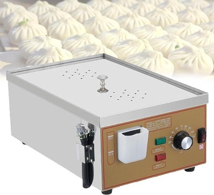 Elektrische Stoomkoker Dim Sum Machine Professioneel Gebruik Droogkookalarm Temperatuurregeling 2 Gaten