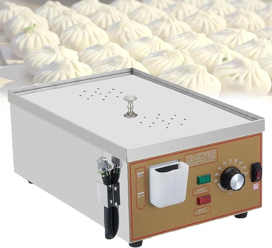 Elektrische Stoomkoker Dim Sum Machine Professioneel Gebruik Droogkookalarm Temperatuurregeling 2 Gaten