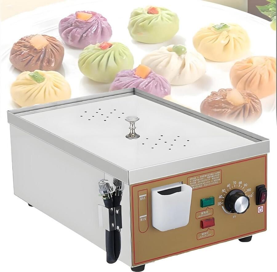 Elektrische Stoomkoker Dim Sum Maker Commercieel Koken Droogkookalarm Watertekort 48x29x20 CM