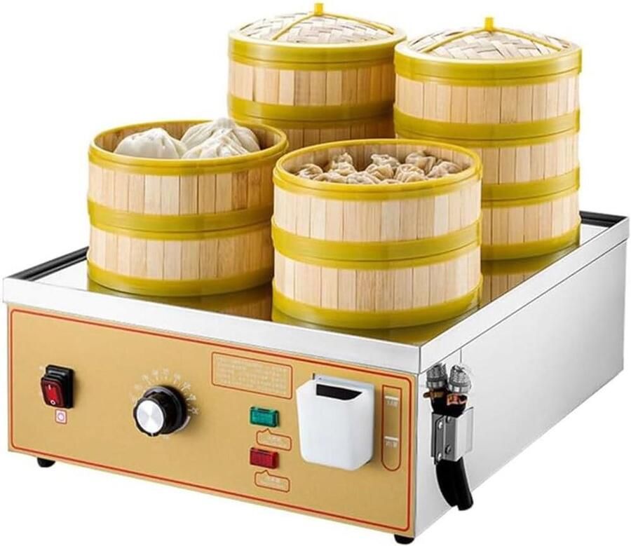 Elektrische Stoomkoker Professionele Stoomoven Grote Maaltijden Bereiden Constante Temperatuur Instelling 48x45x19 cm Roestvrij Staal