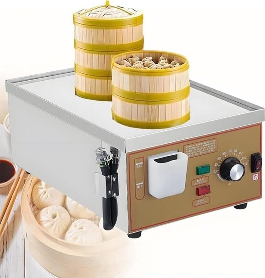 Elektrische Stoomkoker Stoomapparaat Broodjes Commercieel Gebruik Automatisch Alarm 48x29x20 CM