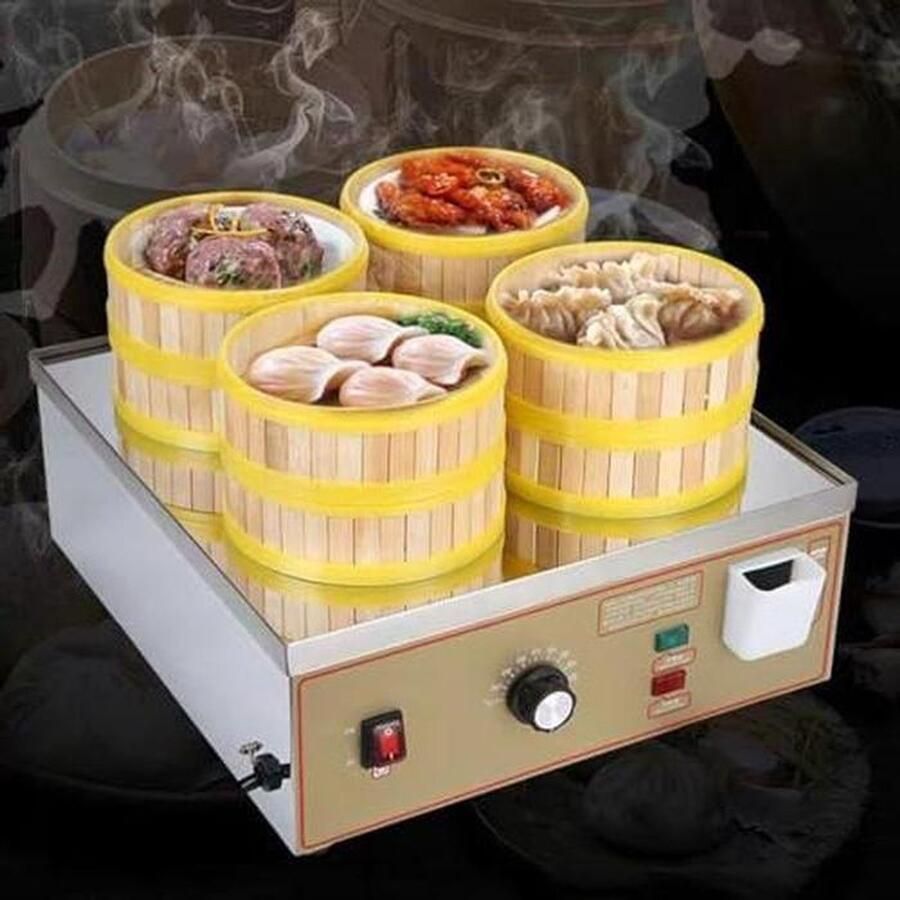 Elektrische Stoomkoker Stoomapparaat Keuken Gezond Koken Droogkookalarm Ingebouwd 2 4 of 6 Gaten Zilver