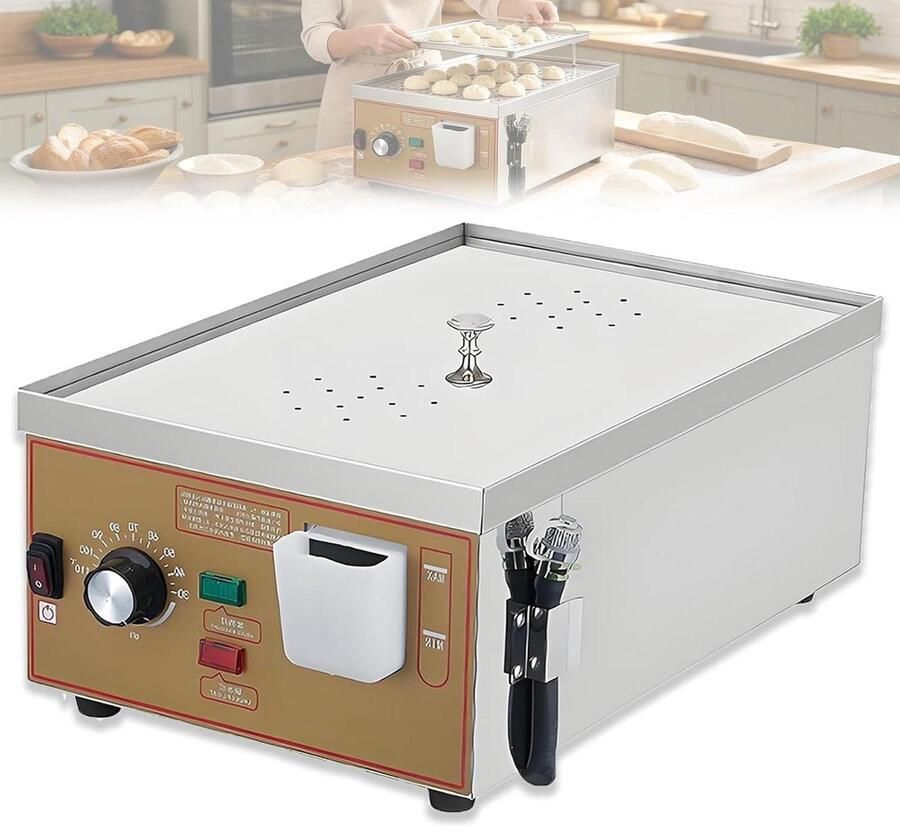 Elektrische Stoomkoker Stoomapparaat Professioneel Koken Temperatuurregeling 30-110°C 2 Gaten Zilver