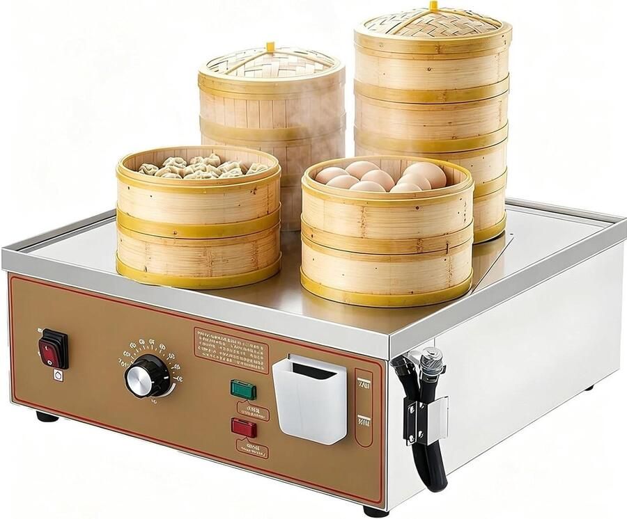 Elektrische Stoomkoker Stoombroodjes Machine Professioneel Koken Droogkookbeveiliging 4 Gaten Meerkleurig