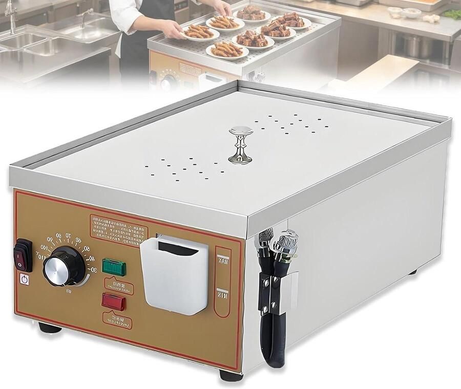 Elektrische Stoomkoker Stoombroodjesmachine Professioneel Koken Nauwkeurige Temperatuurregeling 2 Gaten Zilver