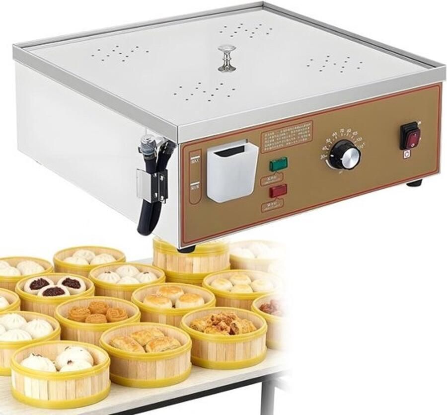 Elektrische stoomkoker Stoommachine broodjes Ontbijtzaken Constante temperatuurinstelling 4 gaten Meerkleurig
