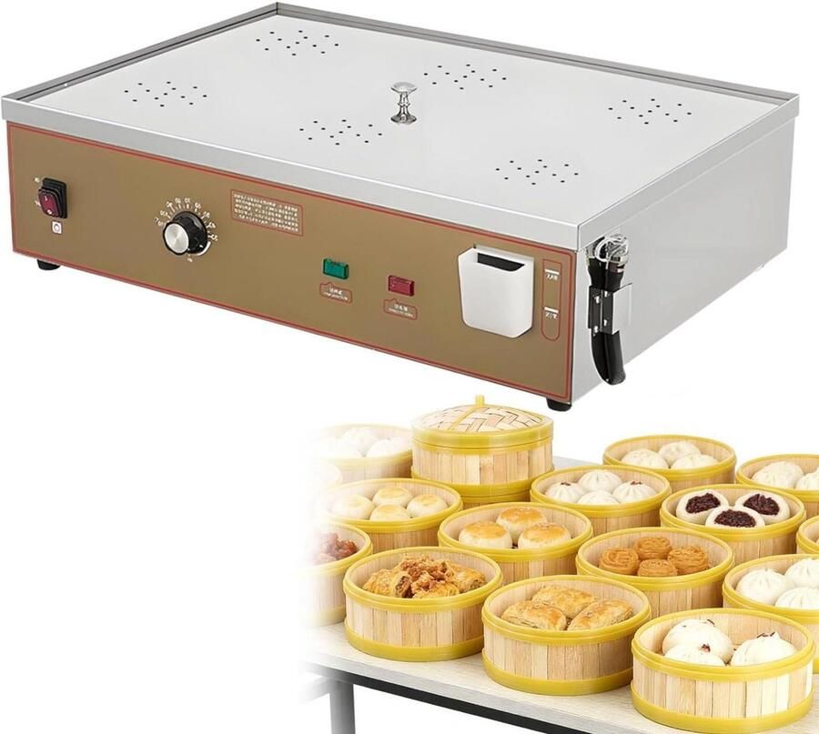 Elektrische Stoomkoker Stoommachine Broodjes Professioneel Koken Constante Temperatuur 6 Gaten Meerkleurig