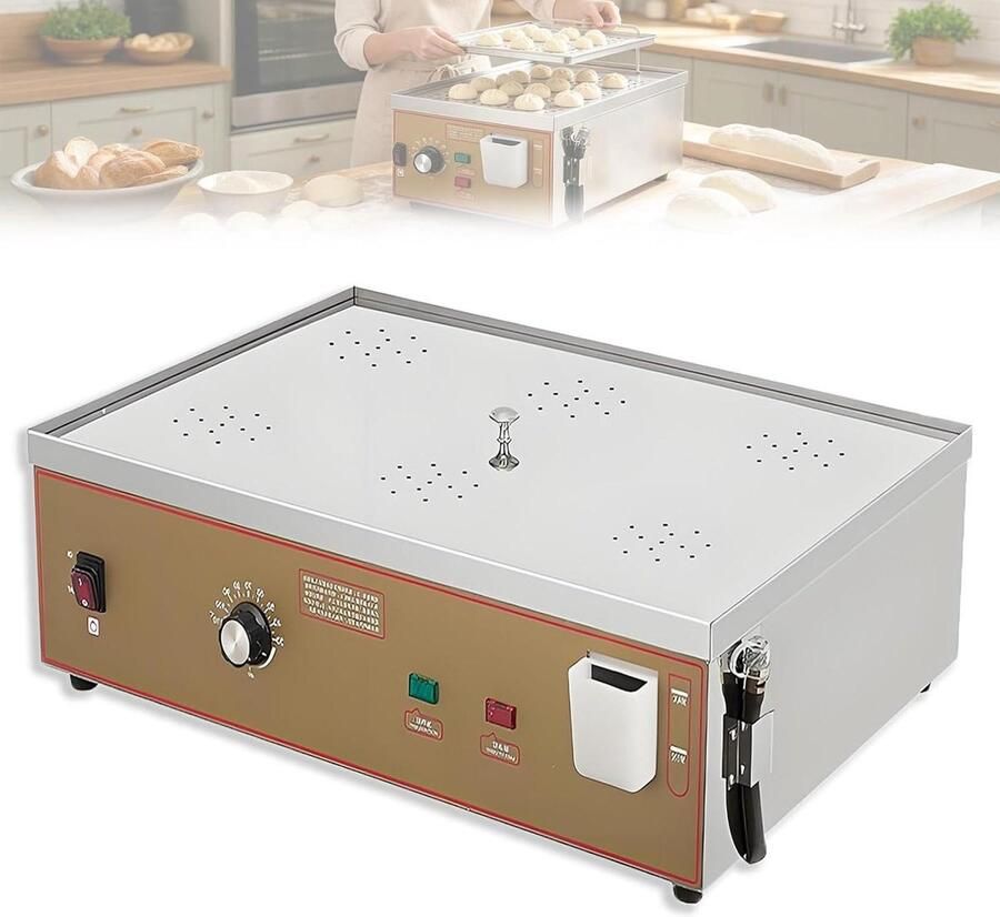 Elektrische Stoomkoker Stoompan Professioneel Grote Keuken Temperatuurregeling 30-110°C 6 Gaten Zilverkleurig