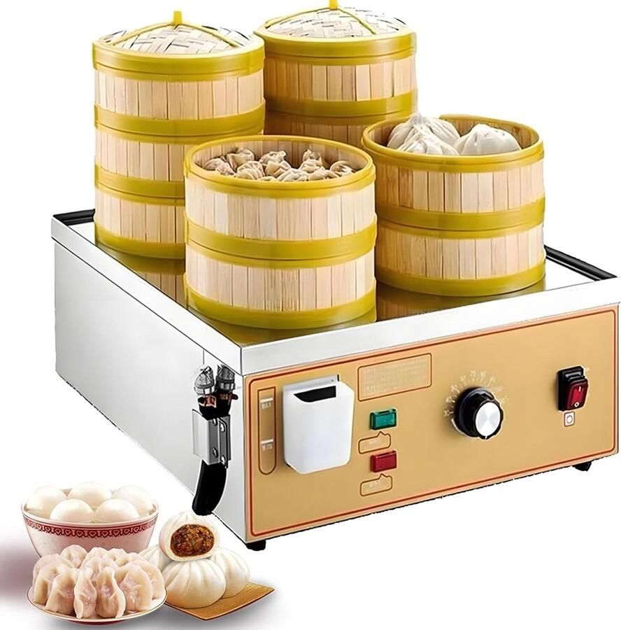 Elektrische Stoommachine Broodjes Stomer Commercieel Gebruik Nauwkeurige Temperatuurregeling 48x29x20 cm