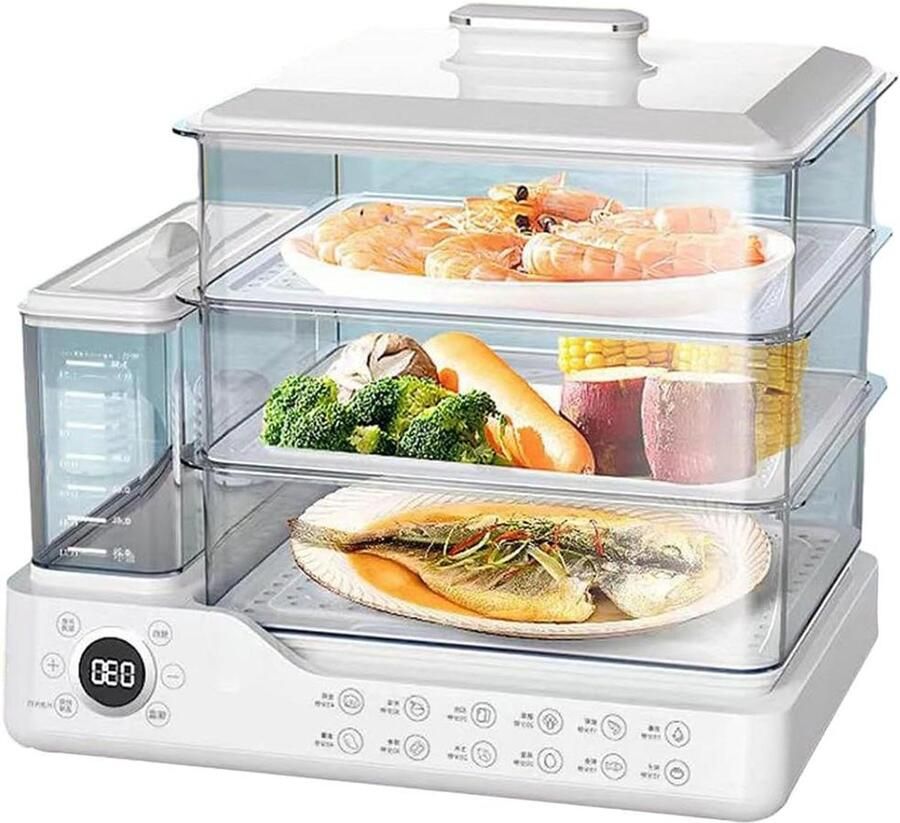 Elektrische Stoomoven Keukenapparaat Ontbijt Bereiden 12 Slimme Programma's 24 Liter Capaciteit Zwart