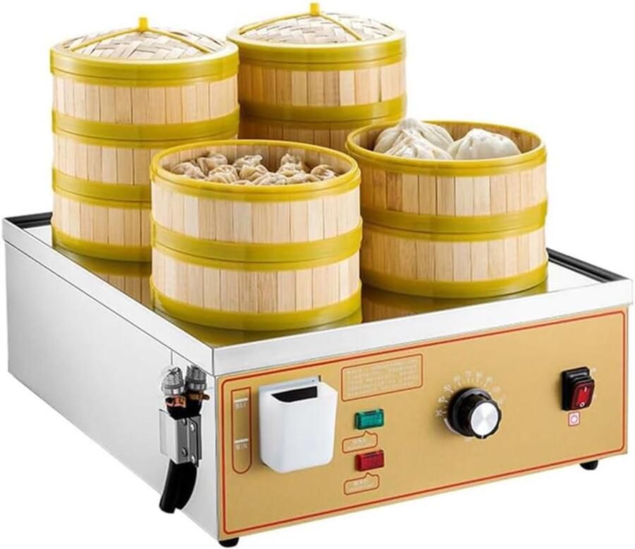 Elektrische Stoomoven Professionele Stomer Voedsel Bereiden Roestvrij Staal 48x45x19cm Zilver