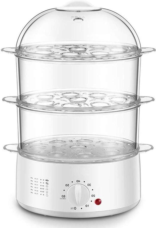 Elektrische Stoompan Multicooker Gezond Koken 360 Graden Stoom 2 Liter Wit
