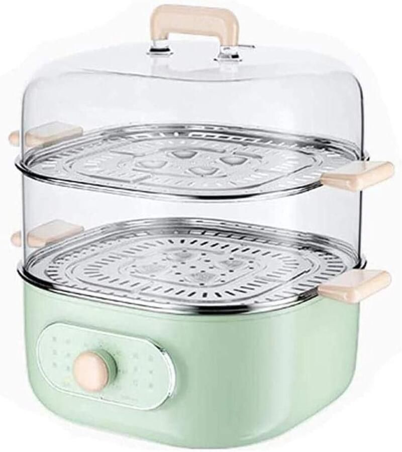 Elektrische Stoompan Multifunctionele Kookpan Gezond Koken Drielaags Roestvrijstaal 6 Liter Capaciteit