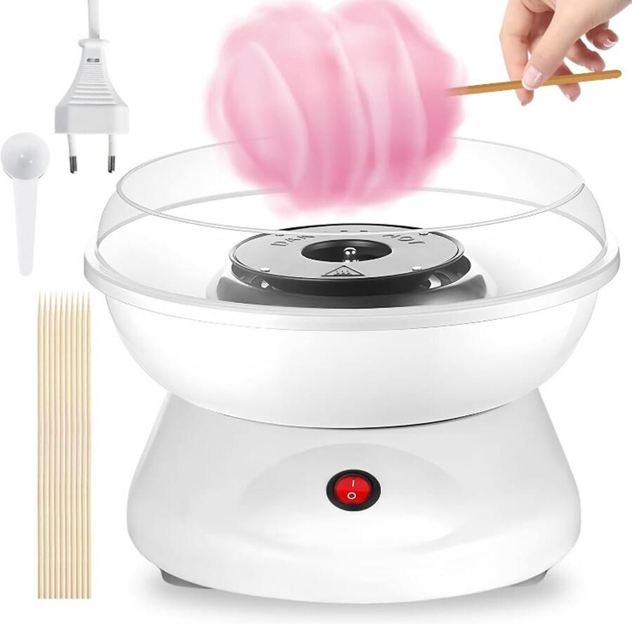 Elektrische suikerspinmachine 450W suikerspin maker met accessoires gemakkelijk te gebruiken en schoon te maken voor verjaardagen en feestdagen