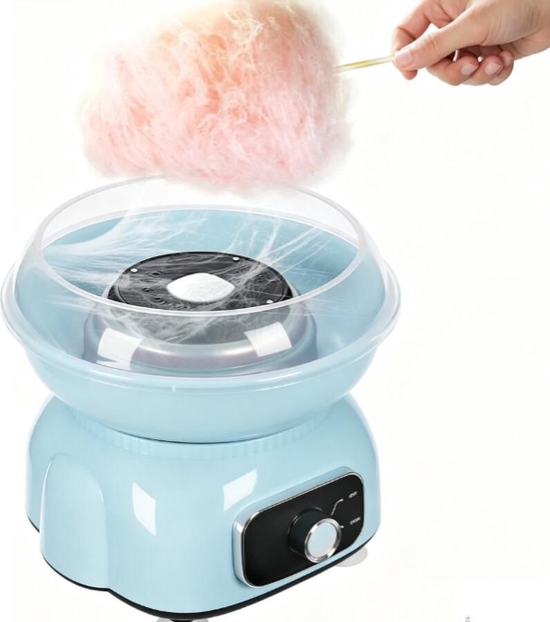 Elektrische Suikerspinmachine Astronaut Vorm 500W Kwartsverwarmingsbuis Stille Werking Suikerspin Set voor Thuisgebruik & Feestjes（blauw）