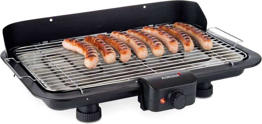 Elektrische Tafelgrill met XXL Grilloppervlak 2200 Watt Afneembaar Verwarmingselement en Traploze Temperatuurinstelling