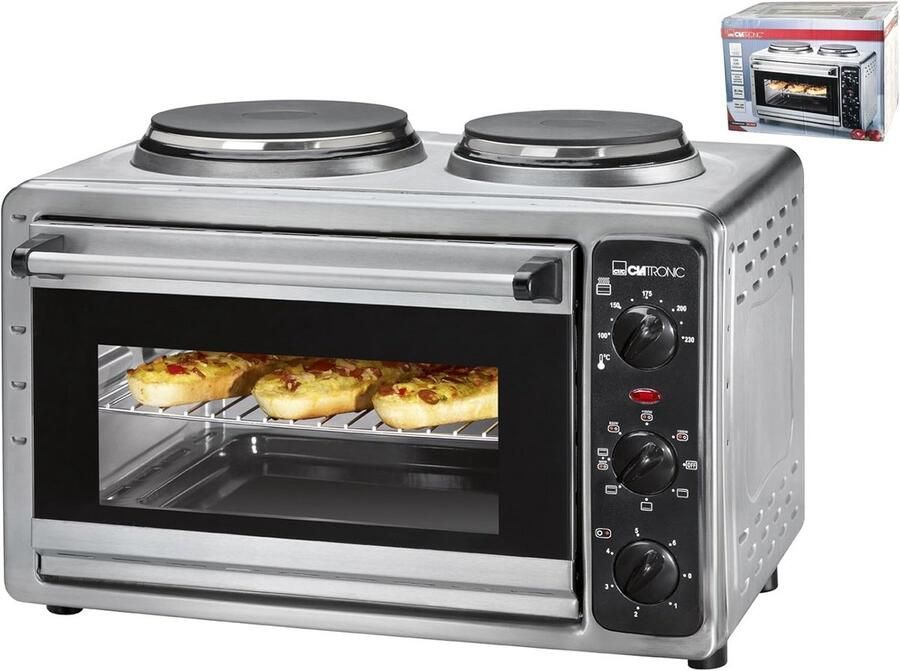 Elektrische Tafeloven met 2 Platen Compacte Elektrische Kookplaat voor Thuis