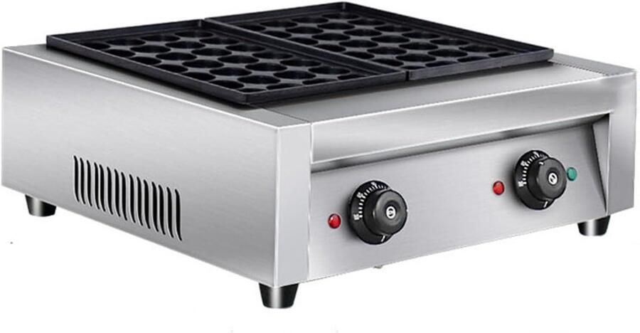Elektrische Takoyaki Machine Inktvisbal Maker Snacks Maken 56 Gaten Capaciteit 46 x 45.5 cm Zwart