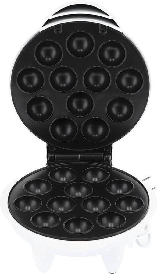 Elektrische takoyaki maker 1200W roestvrij staal met deksel wit