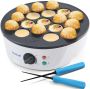 Takoyaki Maker Octopus Ball Pan Japanse Snacks Maken Verstelbare Temperatuur 18 Holes Wit - Thumbnail 1