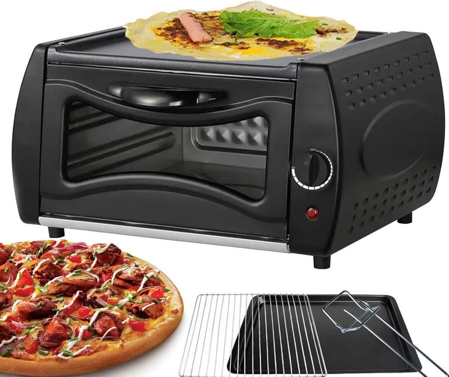 Elektrische Tandoor Oven Broodbakmachine Pizzaoven Vers Brood Bakken Dubbele Kookcapaciteit 2100 Watt Zwart