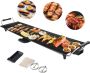 Elektrische Teppanyaki Grill Platte 90 x 23 cm 1800 W met Verstelbare Temperatuur en Houten Spatels - Thumbnail 2