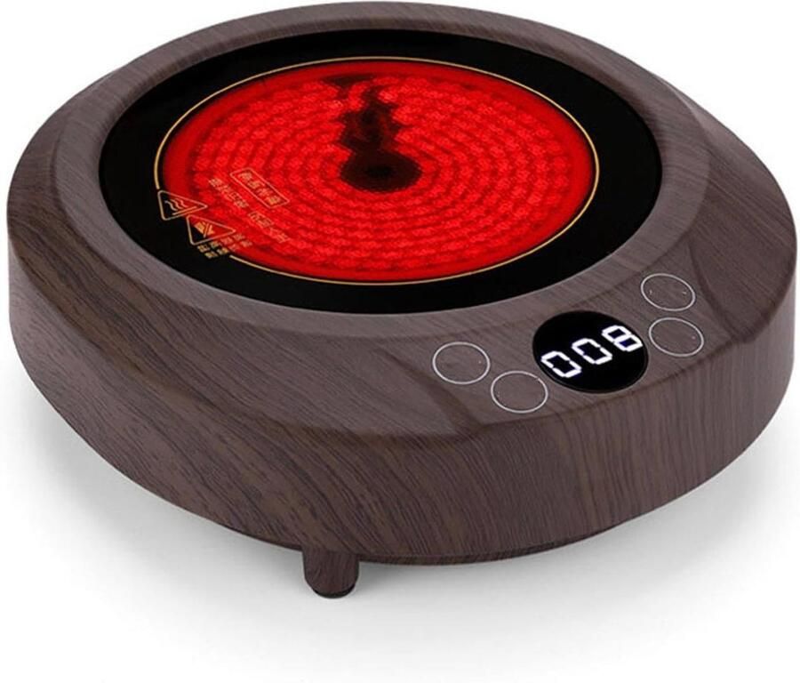 Elektrische Theepot Waterkoker Theemaker Thee Zetten Slimme Warmhoudfunctie 800W Bruin