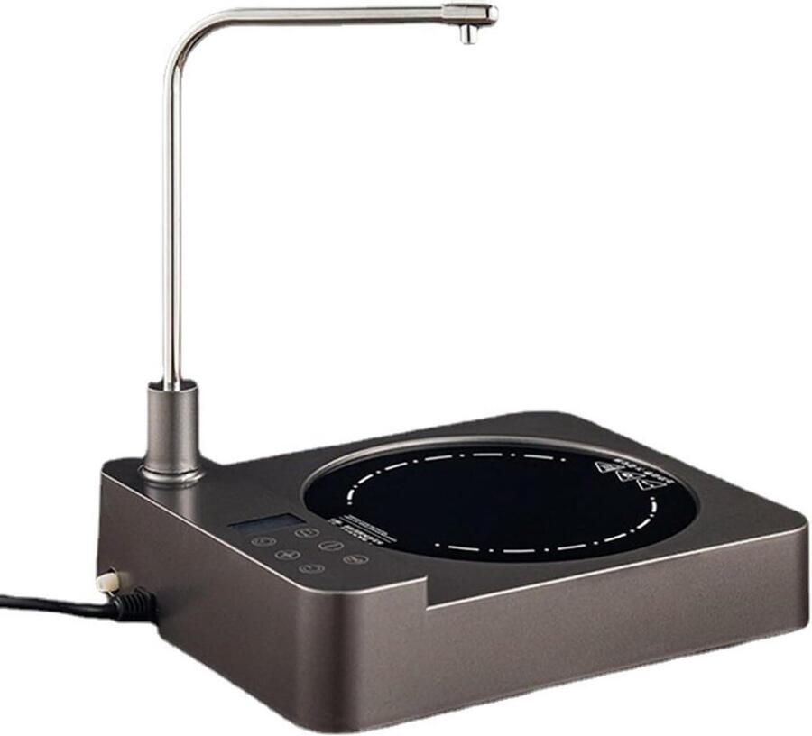 Elektrische Theemaker Mini Fornuis Waterkoker Thee Zetten Automatische Pomp 24.7 x 19.8 cm Donker Houtnerf