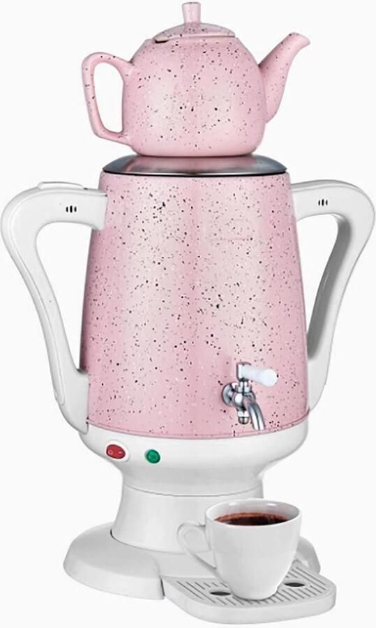 Elektrische Theemaker Theepot Waterkoker Thee Zetten Automatische Temperatuur 4L Ketel 1L Pot Roze