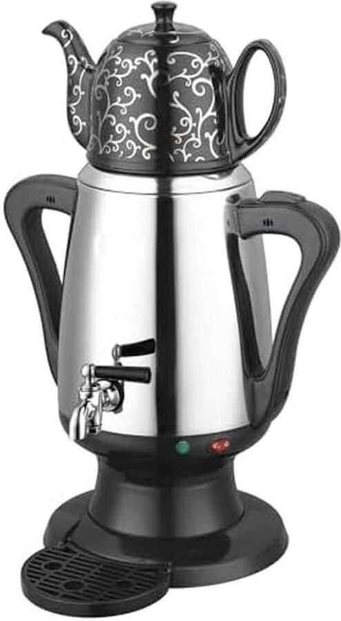 Elektrische Theemaker Theepot Waterkoker Traditioneel Thee Zetten Dubbelwandig RVS Niet gespecificeerd Wit