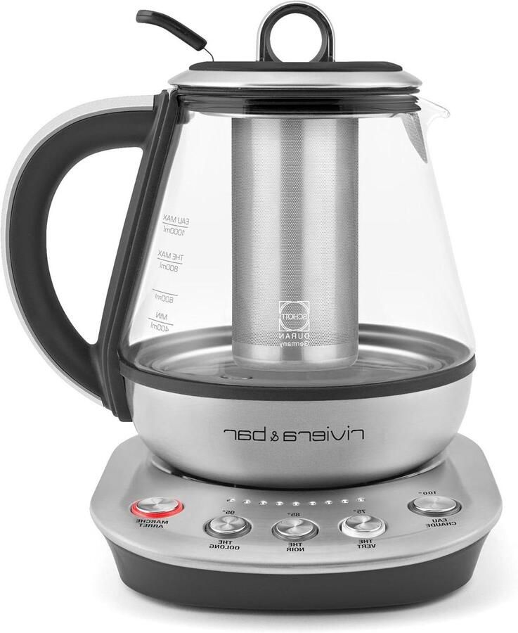 Elektrische Theepot Thee Waterkoker Thee Zetten Variabele Temperatuur 0.8 L Glas