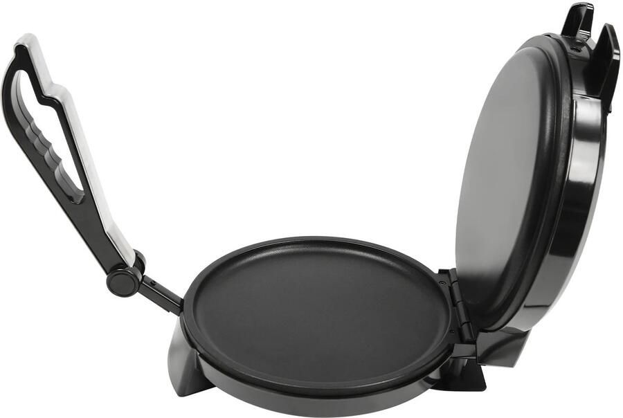 Livetastic Roti pan Zwart 32 cm Elektrische Roti Crêpe Maker -1800W – Pannenkoeken Pizzapers Antiaanbaklaag Elektrische Rotipan – 32 cm diameter – Anti-aanbaklaag – Instelbare temperatuur – Snel opwarmen – Traditioneel Indiaas design