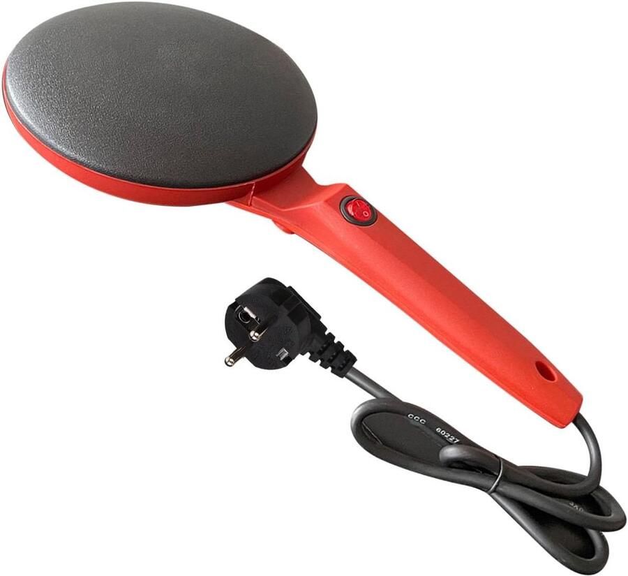 Elektrische Tortilla Maker Pannenkoeken Bakplaat Thuis Koken 800W Snel Opwarmen 46x26x9 cm Rood