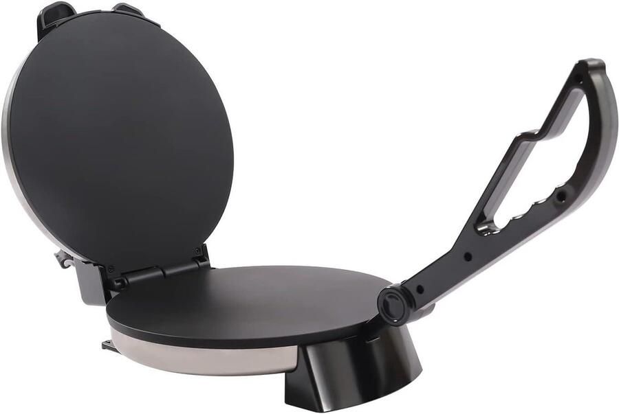Elektrische Tortilla Maker Roti Pers Platbrood Apparaat Platbrood Bakken Dubbelzijdig Verwarmd 32 cm Diameter Zwart Zilver