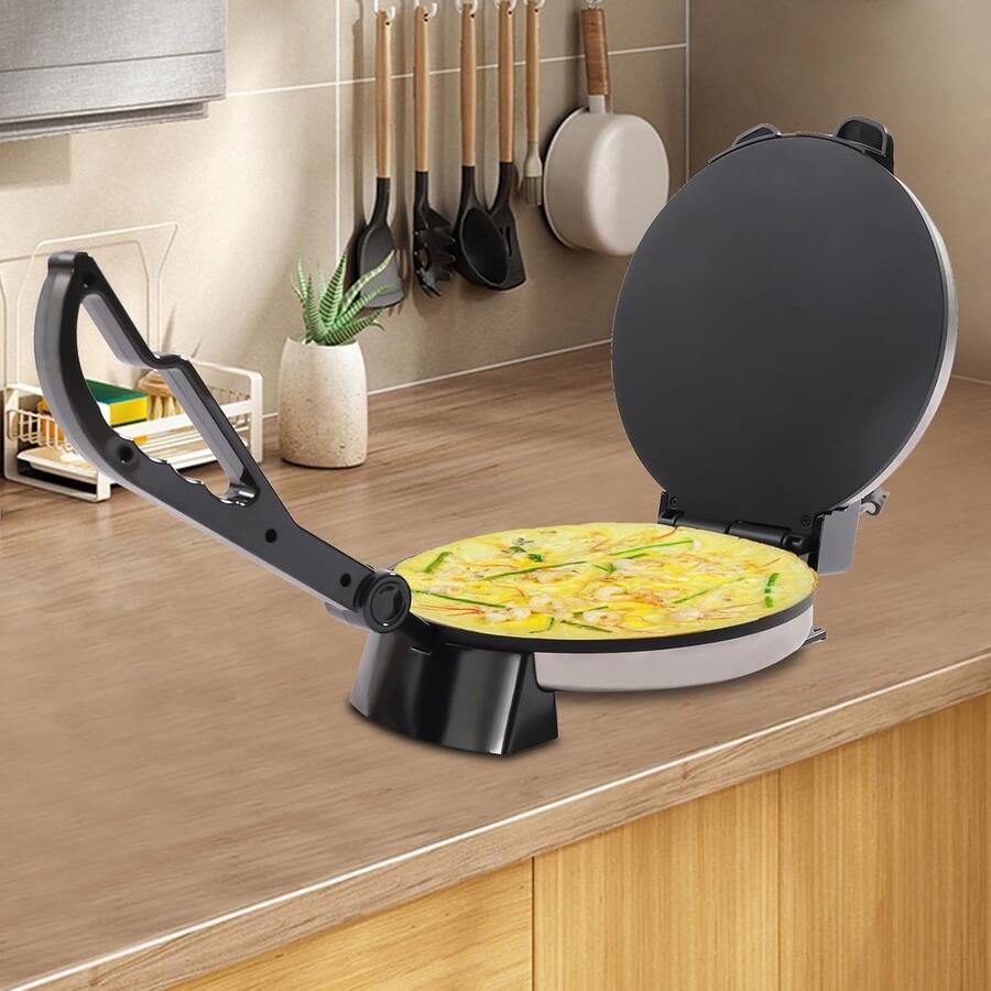 Elektrische Tortillapers met Dubbelzijdige Verwarming 1800 W voor Omeletten Pizza Tostadas en Quesadilla's